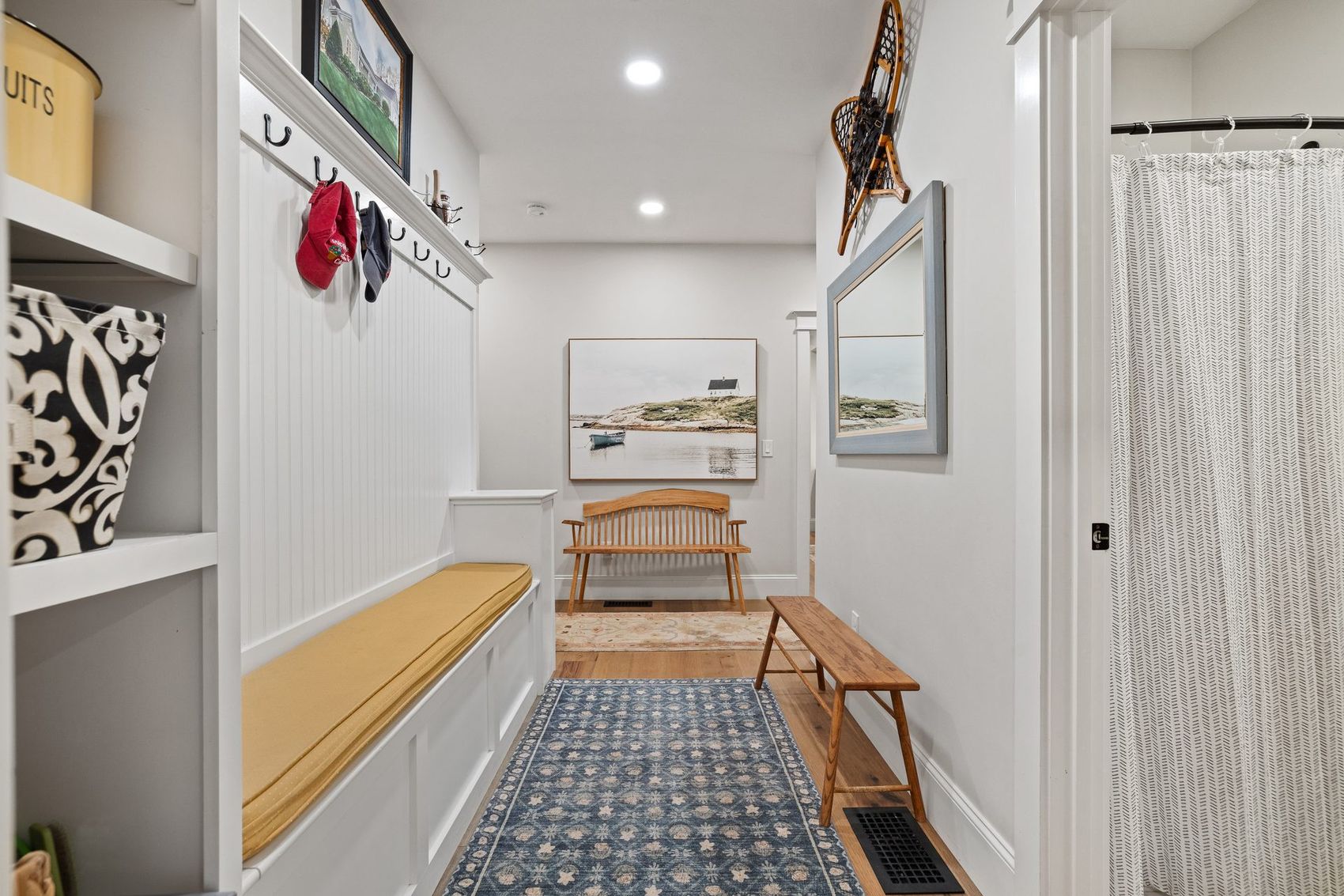 Mudroom with built-in bench
